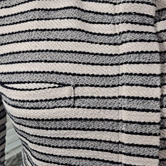 J Crew Tweed Skirt and Jacket Cream/Gray/Black Stripes - Picture 4 of 16